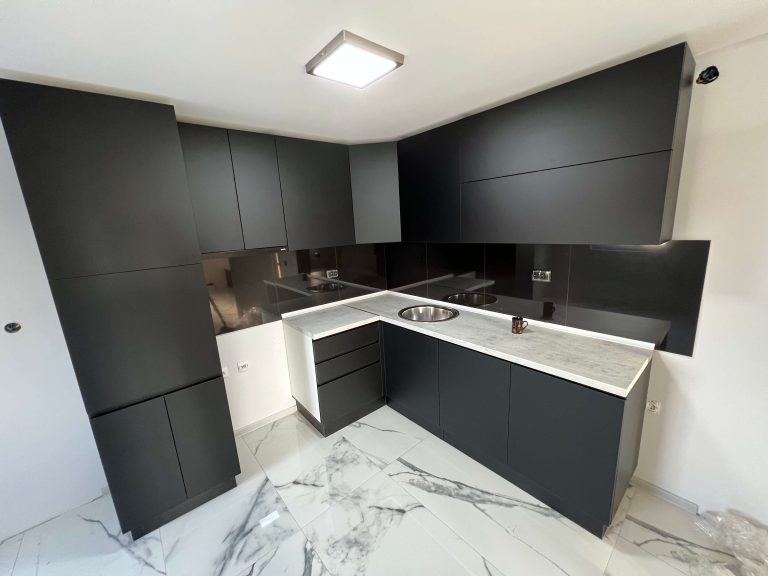 Black white kitchen Nemit Namestaj